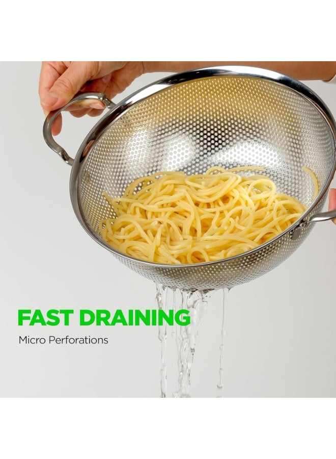 High-Quality 3pcs Stainless Steel Kitchen Colander Set – Rust-Resistant, Dishwasher Safe & Stylish Design for Modern Kitchens - Image 4